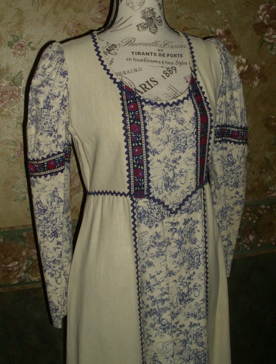 Gunne Sax Black Label Ren Style Toile Dress - image 6