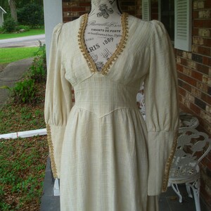 Gunne Sax Black Label Dress Ren Style in Cream Cotton - Etsy