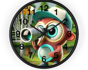 Gremlin Disc Golf Wall Clock, Funny Disc Golf Clock, Unique Clock Decor, Disc Golf Lover Gift, Nursery Room Clock