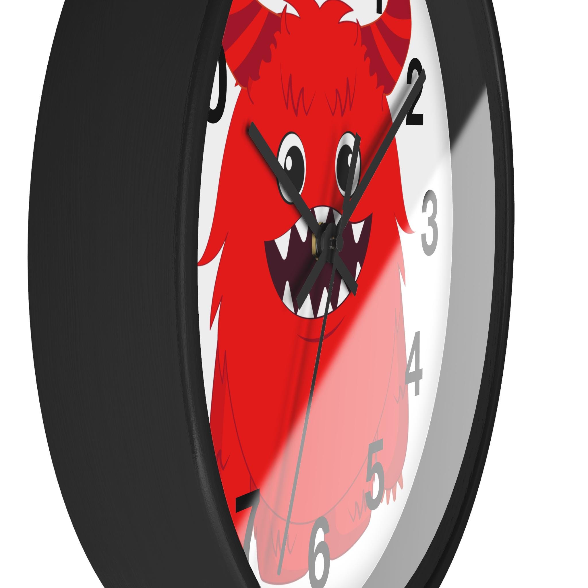 Little Red Monster Wall Clock - Etsy