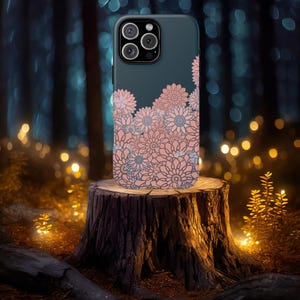 Floral Tough Phone Case, Flower Design, Gift for Her, Nature Lover, Unique Phone Accessory, Spring Vibes, Floral Aesthetic