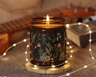Bougie parfumée botanique fleurs sauvages | Pot d'ambre