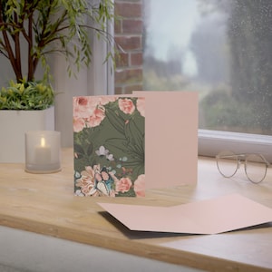 Set bloemenwenskaarten - elegant bloemdessin, perfect voor verjaardagen, bruiloften, bedankjes en speciale gelegenheden, opties 1-50 stuks