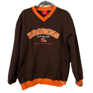 90’s Cleveland Browns Size Large Vintage V-neck NFL Sweatshirt
