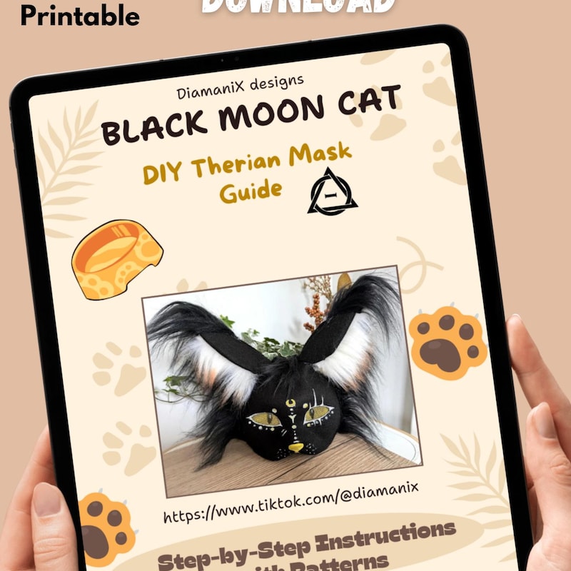 Therian Mask Template Etsy