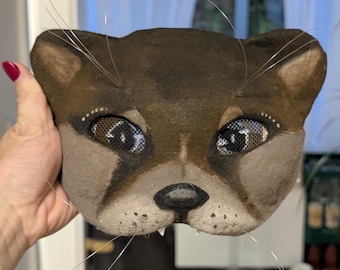 Otter Therian Mask for Quadrobics and Cosplay: Realistic Animal Mask, Painted Otter Mask