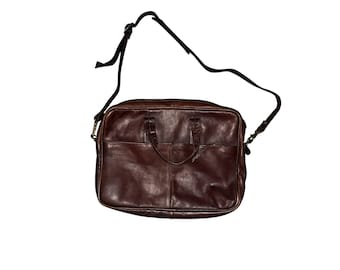 Vintage Frye Leather  16.5” x 10” x 2.5” | Double Handle Zip Top Laptop Bag
