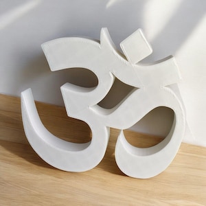 Decor Plastic OM, Temple OM Decor, Showpiece, Standin. Logo OM. Yoga Decoration
