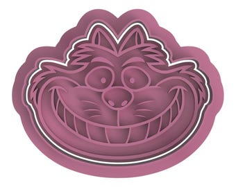 Smiling Cat Cookie Cutter – 3D Printed Cartoon Cat Face Mold