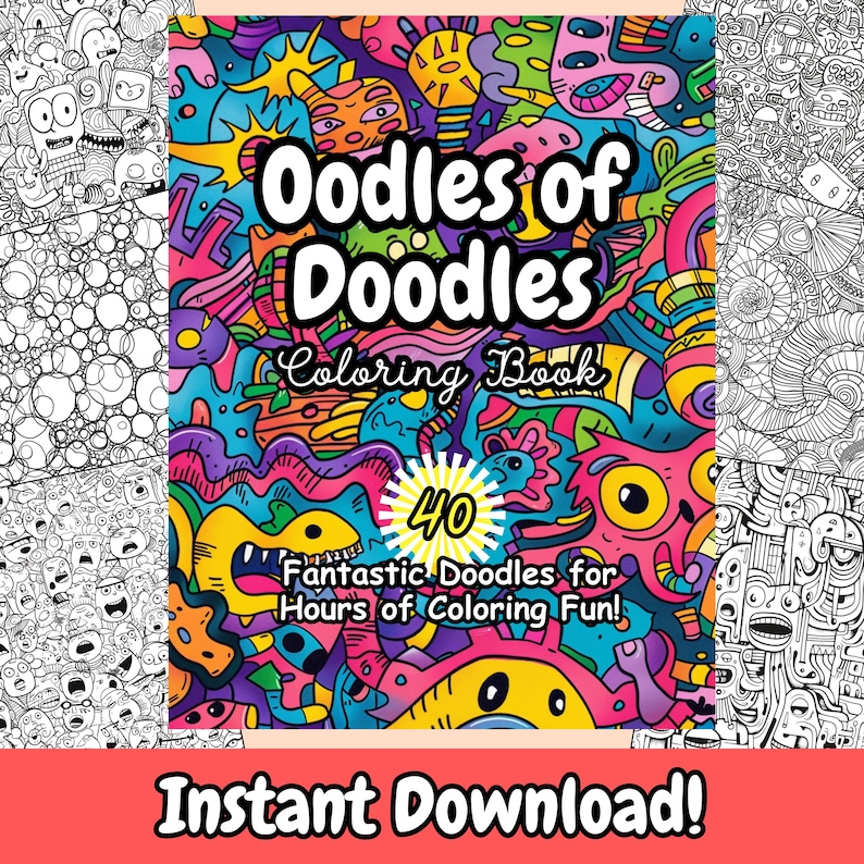Oodles of Doodles: 40 Coloring Pages of Fun Squiggles and Sketches for ...