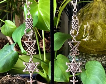 Lucifer Sigil Earrings - Etsy