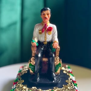 OOAK Jesus Malverde Cjuba Lord Engel der armen mexikanischen Altar Statue