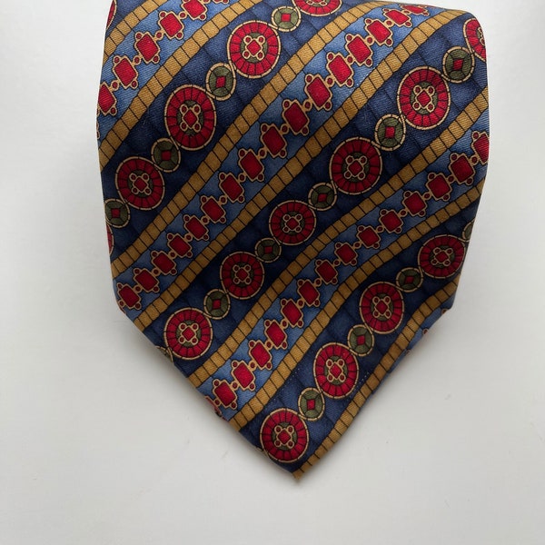 Metropolitan Museum of Art Silk Tie Jewel Tone Tiled Design
