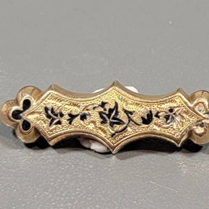 ビクトリア朝のジュエリー タイユ デパルニュ ブローチ ブラック エナメル