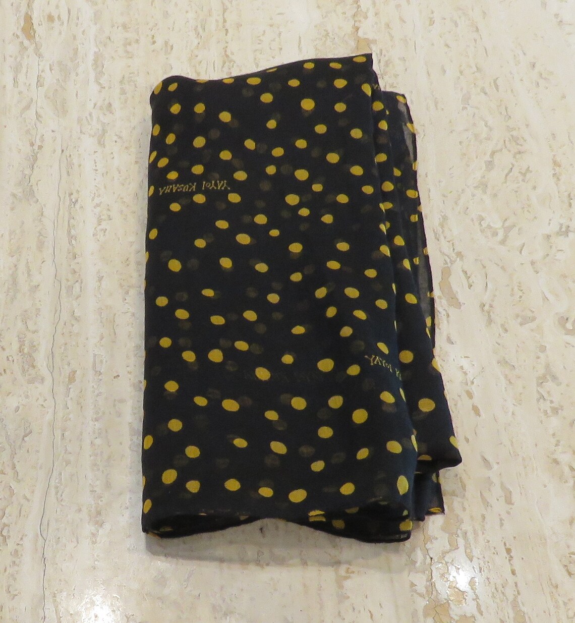 Yayoi Kusama SCARF Yellow Dots Art Stole Wrap Scarf Pareo MOMA Etsy