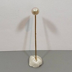 lapel pin faux pearl antique stickpin simple