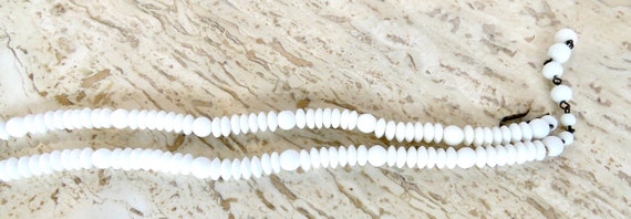 Milk Glass choker glass beads classic summer acce… - image 6