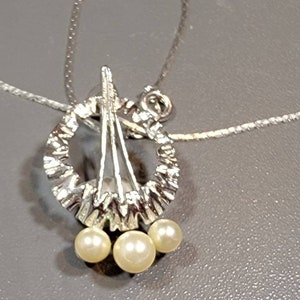 modernist pearl pendant sterling silver