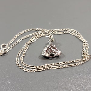 horse head necklace sterling silver