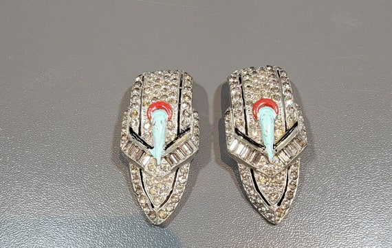 dress clips top of the line quality and design rhinestone pave buckle motif cold enamel accents