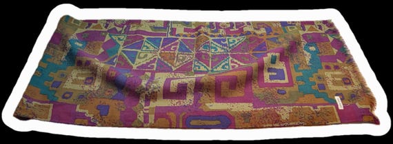Wool scarf oblong vintage Paul smith double sided… - image 6