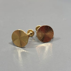 gold filled stud earrings screw on style