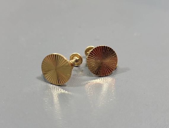 gold filled stud earrings screw on style