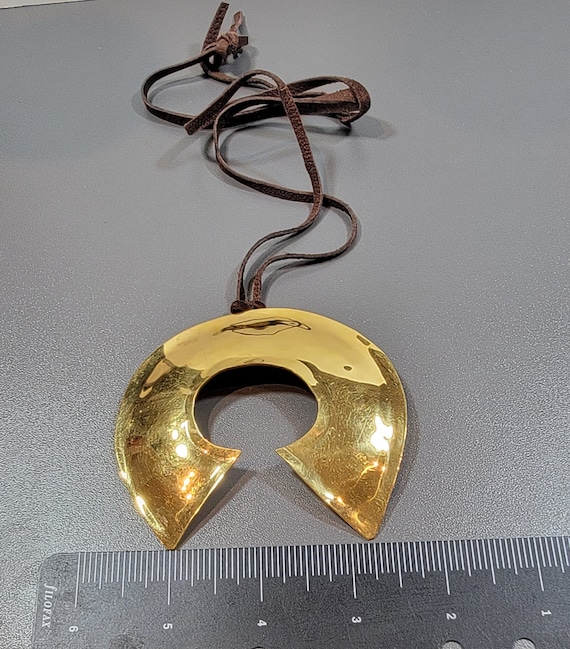bold tribal style pendant handmade eighties