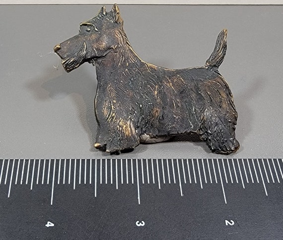 dog brooch scottie terrier artisan made - image 3