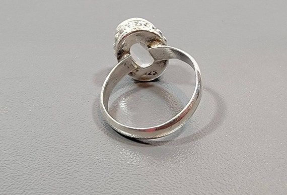 crystal ring solitaire sterling silver vintage je… - image 5