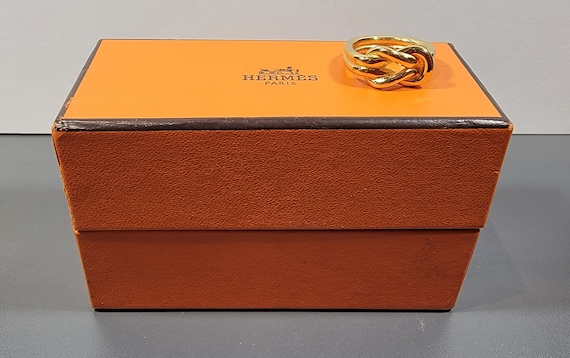 hermes scarf ring atame gold plated