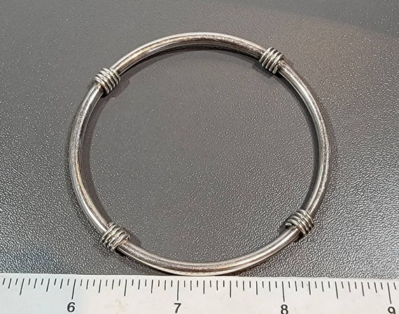 sterling bracelet stacking bangle unmarked