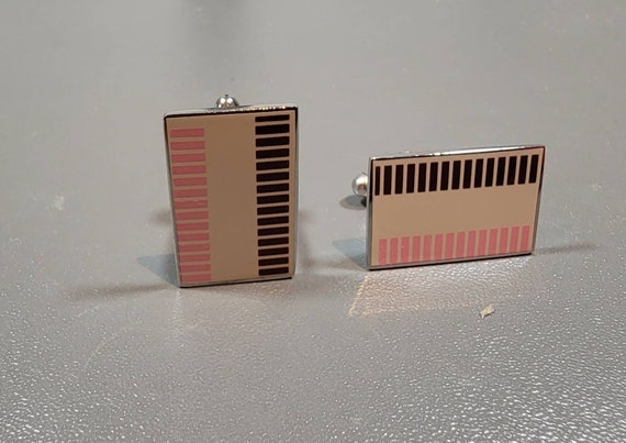 Paul Smith cufflinks rectangular design silver to… - image 6