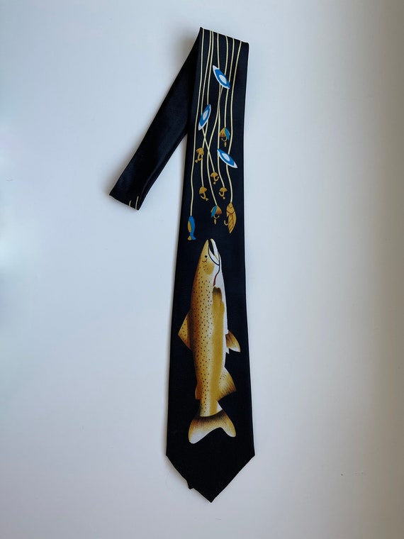 Fly Fishing Necktie Trout Fishing Tie - image 2