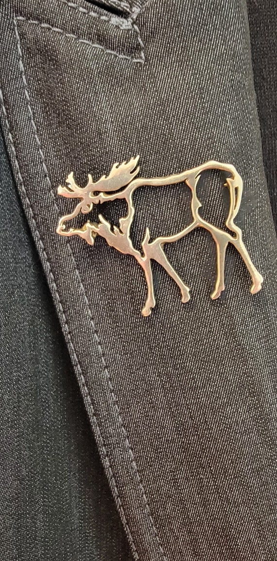 moose brooch sterling silver belinda woody design