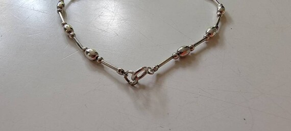 sterling silver bead bracelet Light weight - image 2