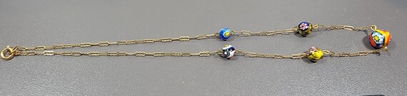 murano bead necklace station necklace