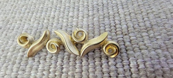 bold sterling brooch nineties abstract gold gilt - image 3