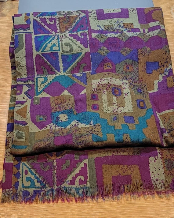 Paul smith wool scarf rectangular double sided fabric