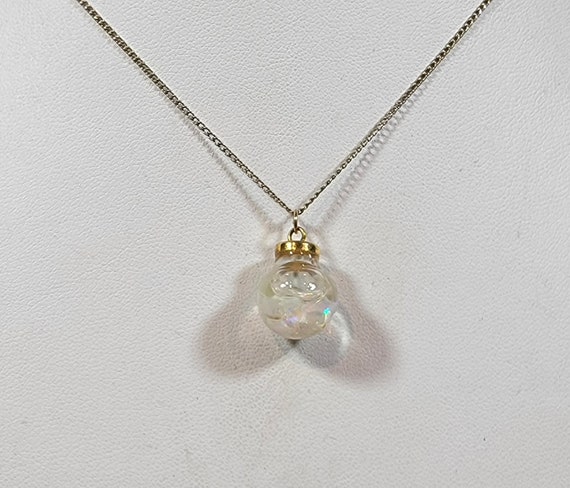 floating opal pendant gold filled in original box - image 7