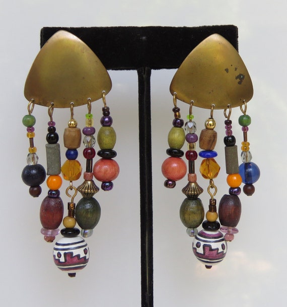 Dangle earrings Chipita Joan Eagle Hippie Boho Br… - image 2