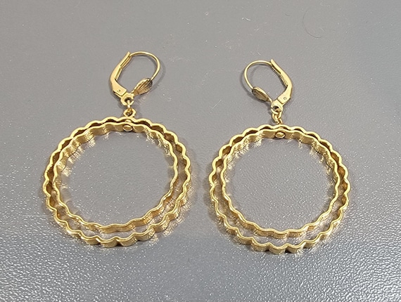 hoop earrings pierced gold filled mobile dangles