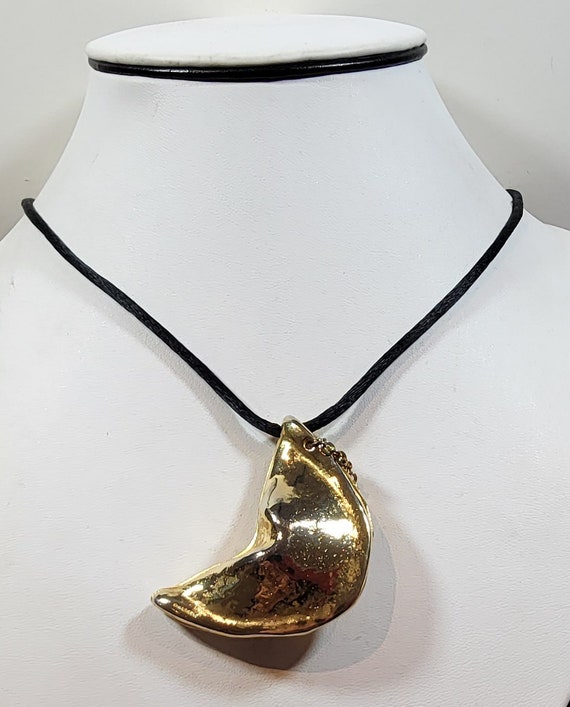 Miriam Haskell fortune cookie pendant seventies n… - image 7