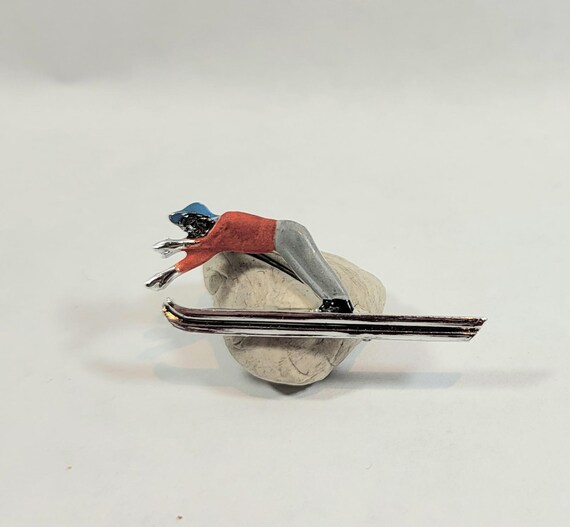 Ski brooch Ski jumping