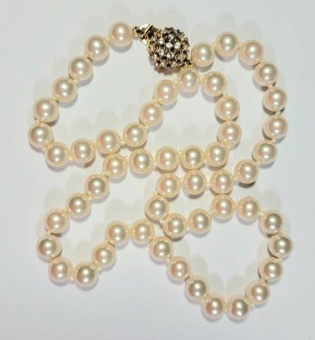 Ciner Pearl Necklace Faux Pearl Strand High Quality Necklace - Etsy