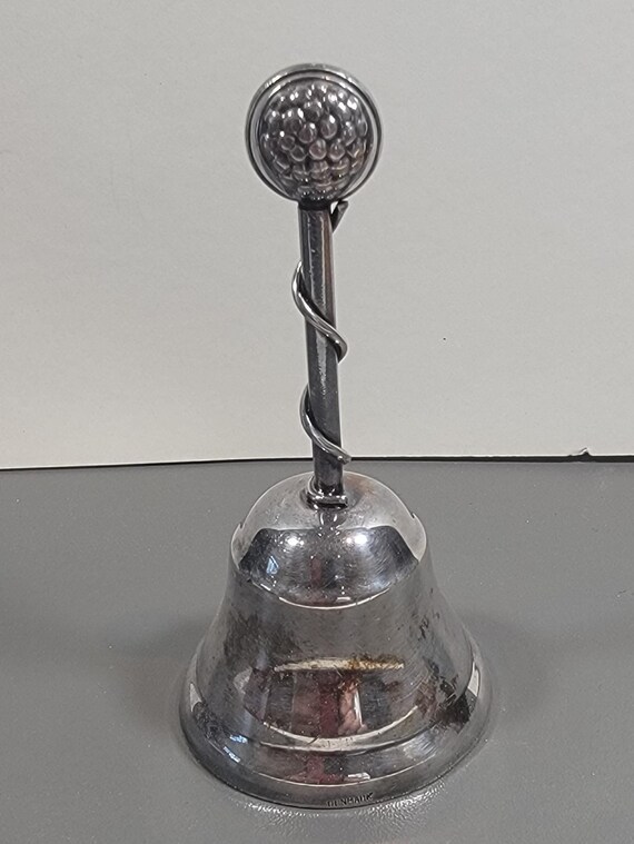 dinner bell silver plated made in denmark vintage table accessory