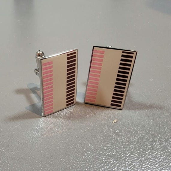 Paul Smith cufflinks rectangular design silver to… - image 2