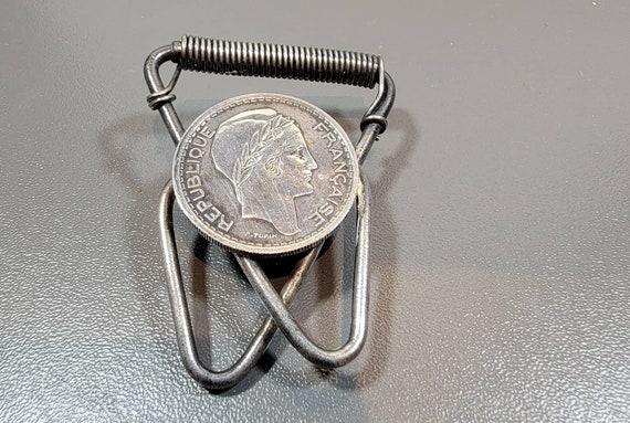 Money clip 1949 coin silver plated French coin souvenir