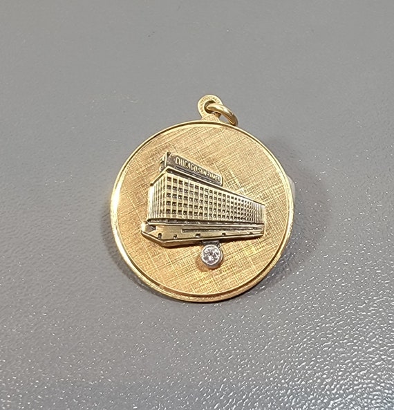 chicago sun times charm gold filled diamond