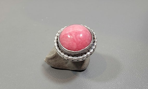Rhodochrosite tie tack sterling silver
